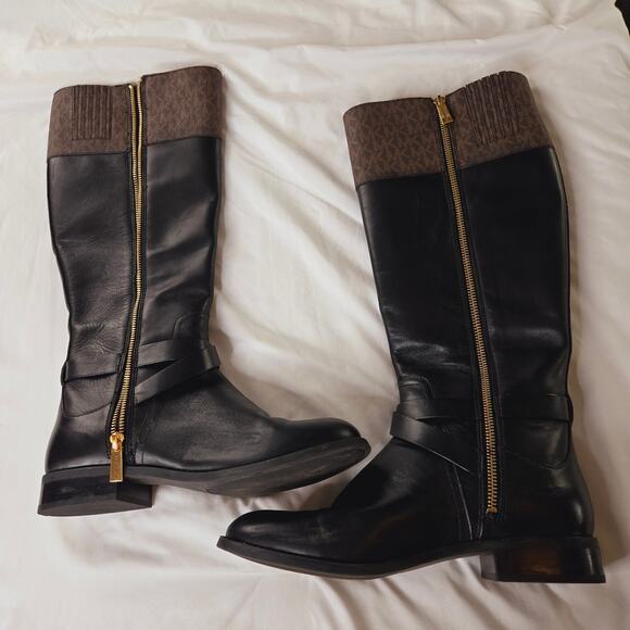 Michael Kors EUC logo winter boots 8 black brown - Picture 5 of 17